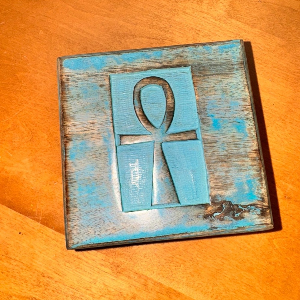 Blue Ankh Trinket Box